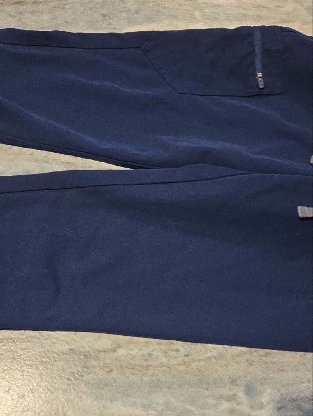 Navy Drawstring Scrub Pants - Picture 6 of 11